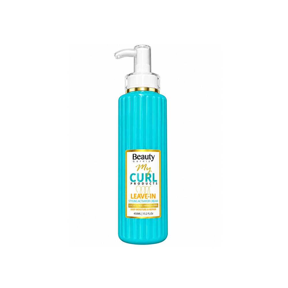 ماسک مو و اکتیویتور بدون آبکشی بیوتی گارنیک سری My CURL مدل LEAVE-IN حاوی روغن آرگان و نارگیل مناسب موهای فر حجم 450 میل