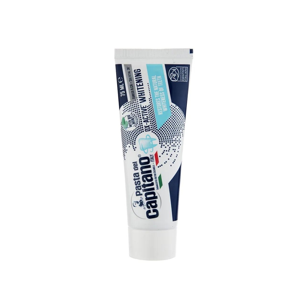 خمیر دندان سفید کننده پاستا دل کاپیتانو مدل OX-ACTIVE WHITENING حاوی سولفاتال روی حجم 75 میل