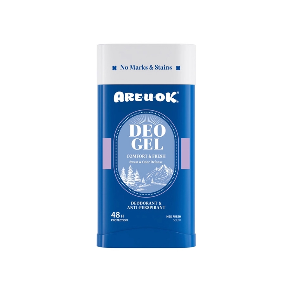 کرم ژل ضد تعرق مردانه 48 ساعته آریواکی سری DEO GEL مدل Comfort & Fresh بدنه آبی حجم 75 میل