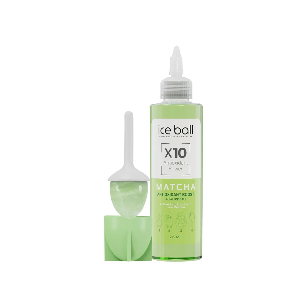محلول آبرسان و روشن کننده صورت آیس بال سری BOTOX EFFECT مدل MATCHA حاوی ماچای خالص حجم 212 میل