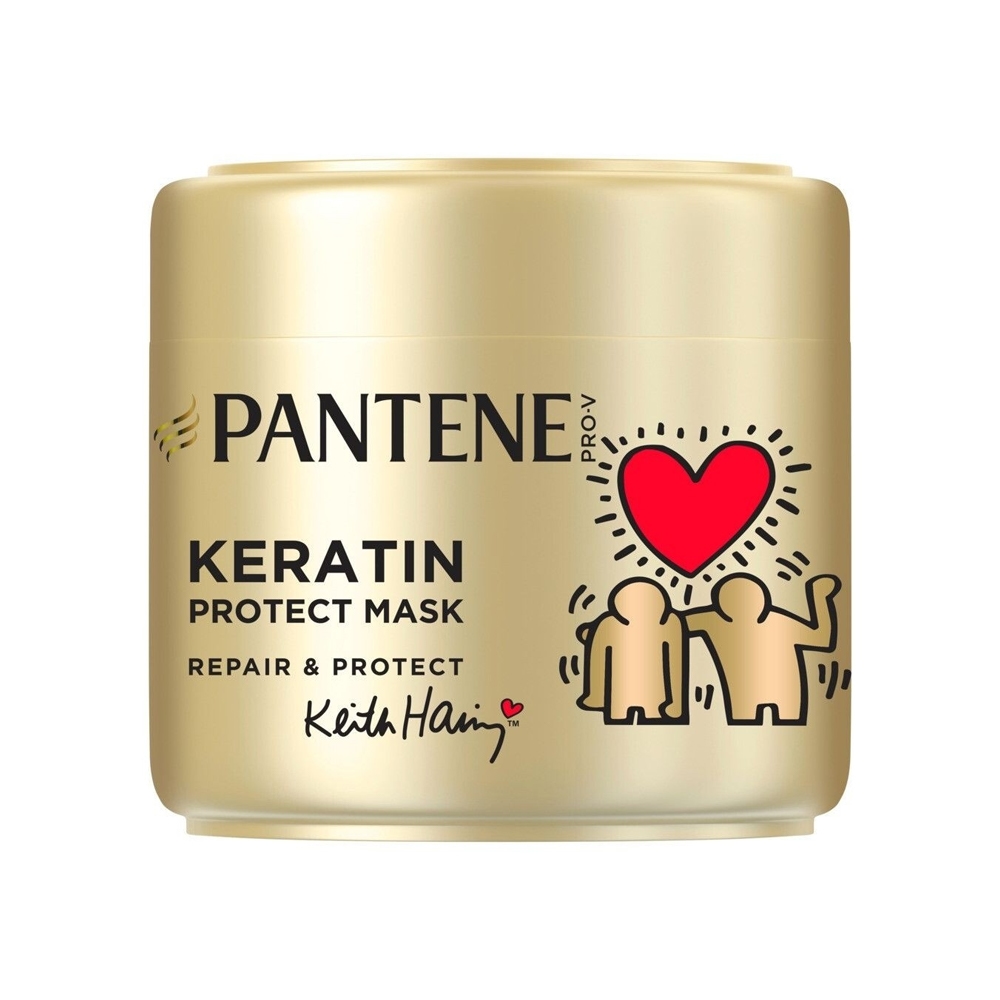 ماسک مو داخل حمام ترمیم و محافظت کننده پنتن سری Pro-V مدل KERATIN حاوی فناوری فعال Nutri-Plex مناسب موهای خشک و آسیبدیده حجم 300 میل