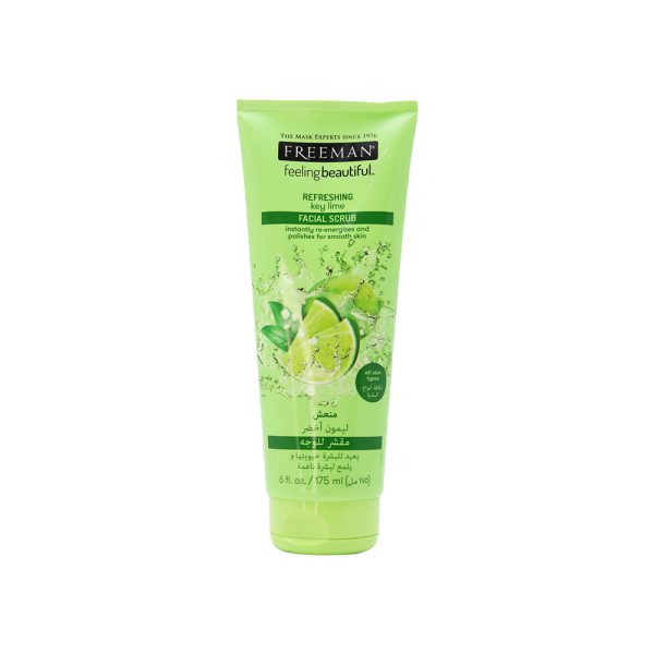 اسکراب لایه بردار صورت فریمن مدل  Key lime مناسب انواع پوست حجم 175 میل