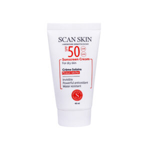 کرم ضد آفتاب بی رنگ spf 50 اسکن اسکین مناسب پوست خشک حجم 40 میل