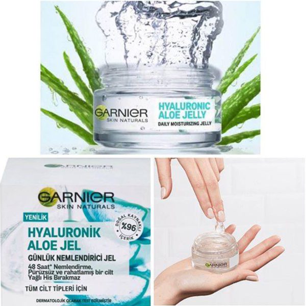 ژل آبرسان گارنیر مدل Hyaluronic Aloe Jelly حجم 50 میلی لیتر