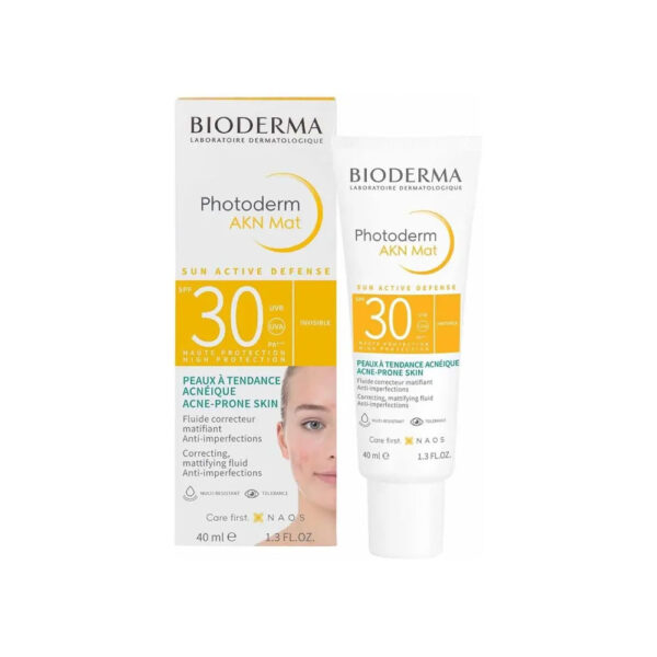 Bioderma Photoderm AKN Mat Sun Active Defense SPF30, Invisible, 40 ml