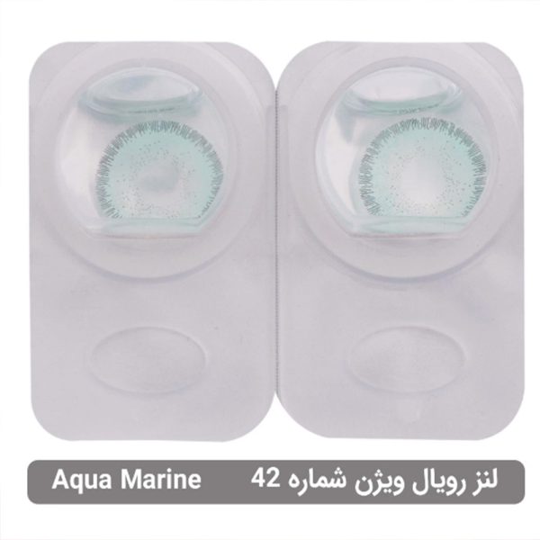 لنز چشم رویال ویژن مدل Daily شماره 42 رنگ Aqua Marine آبی دور دار