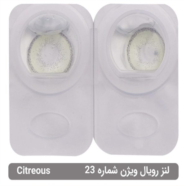 لنز چشم رويال ويژن مدل دايلی شماره 23 - Citreus سبز زیتونی روشن دور دار