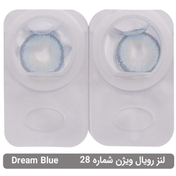 لنز چشم رويال ويژن مدل دايلی شماره 28 - Dream Blue آبی خاکستری روشن دور دار