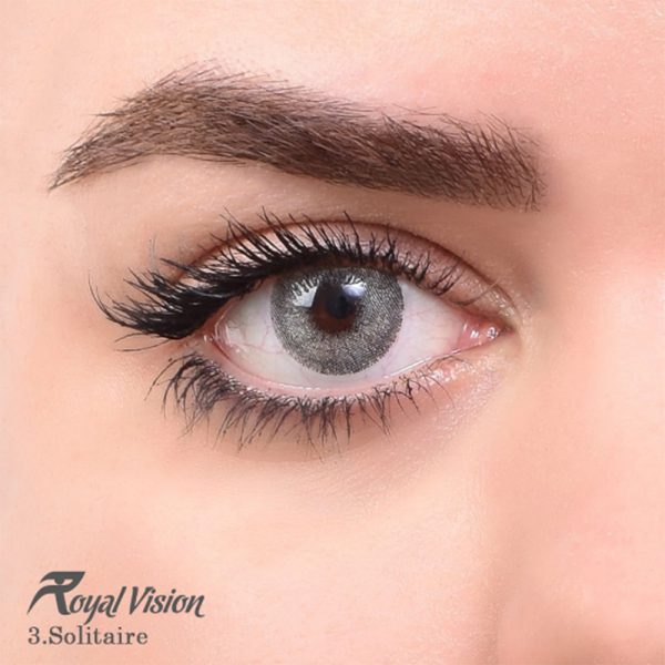 لنز چشم رويال ويژن مدل دايلی شماره 3 - Solitaire خاکستری دور دار