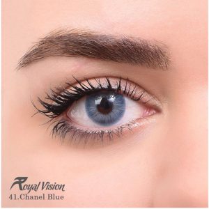 لنز چشم رويال ويژن مدل دايلی شماره 41 - Channel Blue رگه دار آبی اروپایی