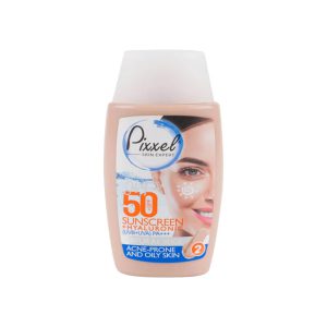 كرم ضد آفتاب ب‍ژ طبيعی پیکسل مناسب پوست چرب و جوشدار SPF50 حجم50 میلی لیتر