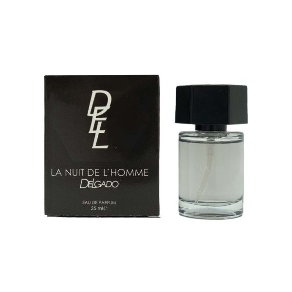 عطر جیبی مردانه دلگادو رایحه LA NUIT DE LHOMME حجم 25 میل