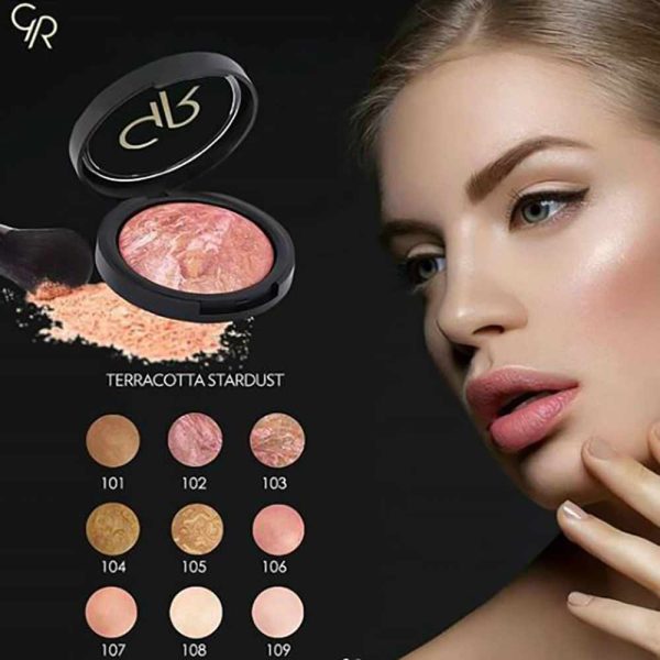 رژ گونه تراکوتا گلدن رز مدل STARDUST شماره 101 رنگ برنز وزن 8 گرم