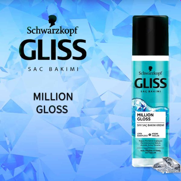 اسپری دو فاز براق كننده مو گليس مدل Million Gloss حجم 200 ميل