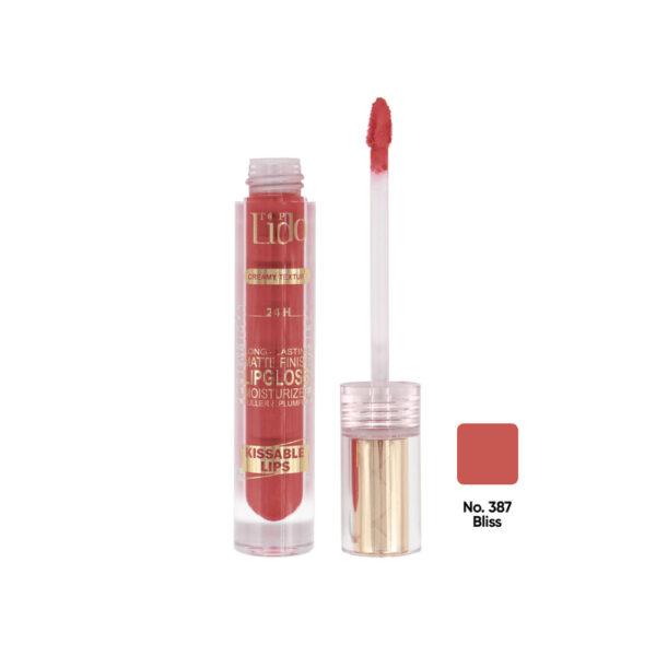 رژ لب مایع کرمی تاپ لیدو مدل KISSABLE LIPS شماره 387 رنگ Bliss حجم 5.5 میل