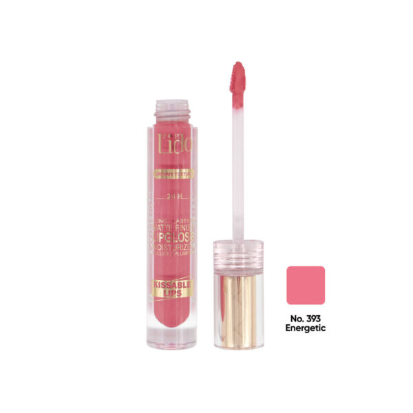 رژ لب مایع کرمی تاپ لیدو مدل KISSABLE LIPS شماره 393 رنگ Energetic حجم 5.5 میل