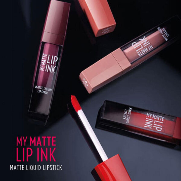 لاک لب مات گلدن رز مدل MY MATTE LIP INK شماره 01 رنگ کالباسی روشن حجم 5 میل