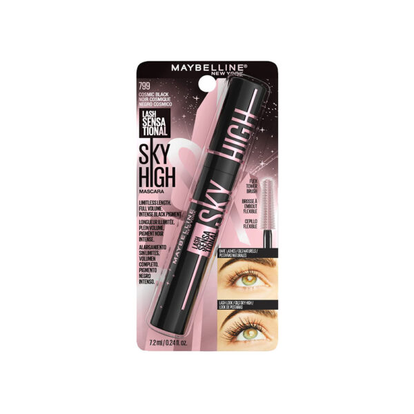 ریمل حجم دهنده میبلین مدل LASH SENSATIONAL SKY HIGH رنگ مشکی حجم 7.2 میل - تصویر 2