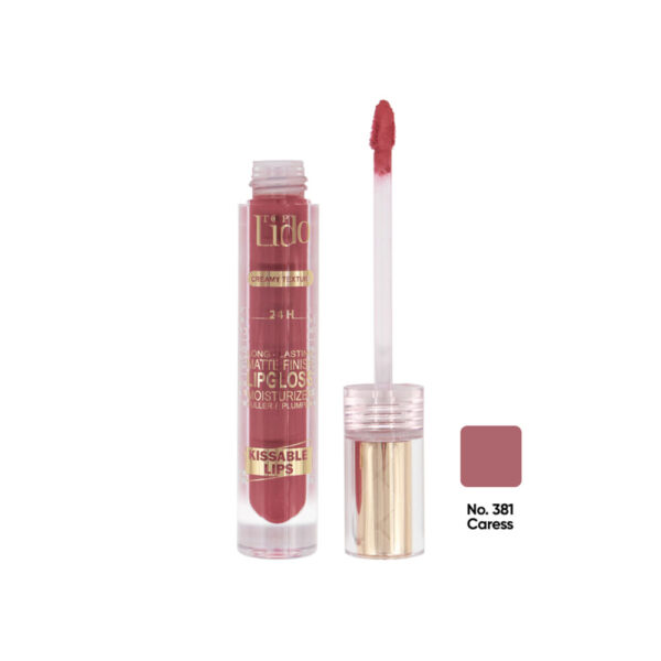 رژ لب مایع کرمی تاپ لیدو مدل KISSABLE LIPS شماره 381 رنگ Caress حجم 5.5 میل