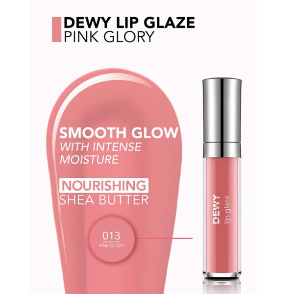 رژ لب مایع براق فلور مار مدل DEWY LIP GLAZE شماره 13 رنگ Pink Glory حجم 4.5 میل