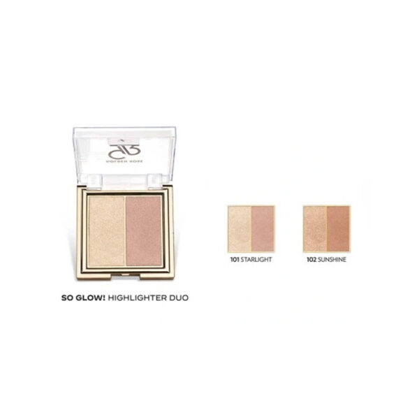 GOLDEN ROSE SO GLOW HIGHLIGHTER DUO STARLIGHT 101