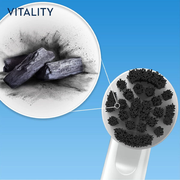 مسواک برقی اورال بی سری VITALITY 100 مدل PURE CLEAN رنگ سفید مشکی