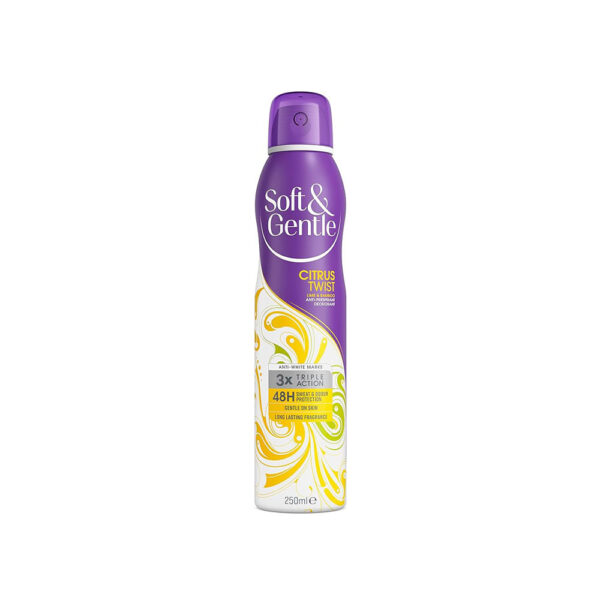 Soft & Gentle Citrus Twist Anti-Perspirant Deodorant Spray, 250ml