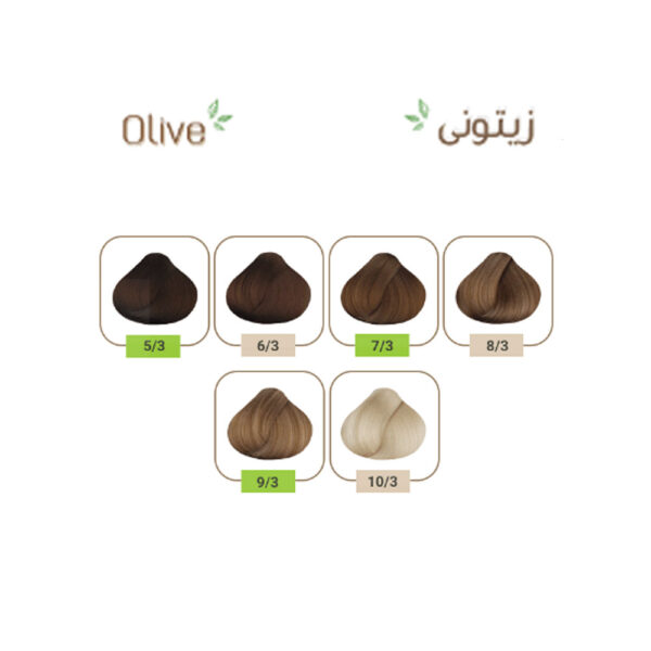 رنگ مو داماسک رز سری زیتونی شماره 5.3 رنگ قهوه ای زیتونی تیره حجم 100 میل