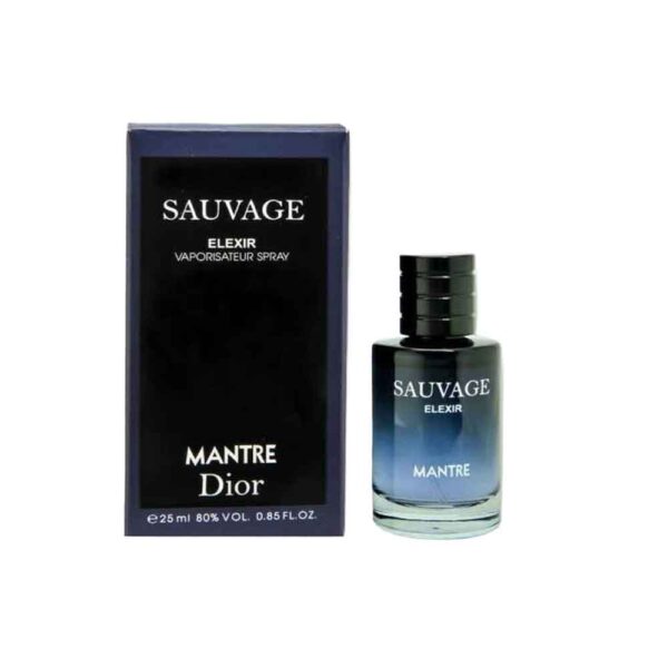 ادکلن جیبی مردانه مانتره رایحه SAUVAGE ELEXIR حجم 25 میل