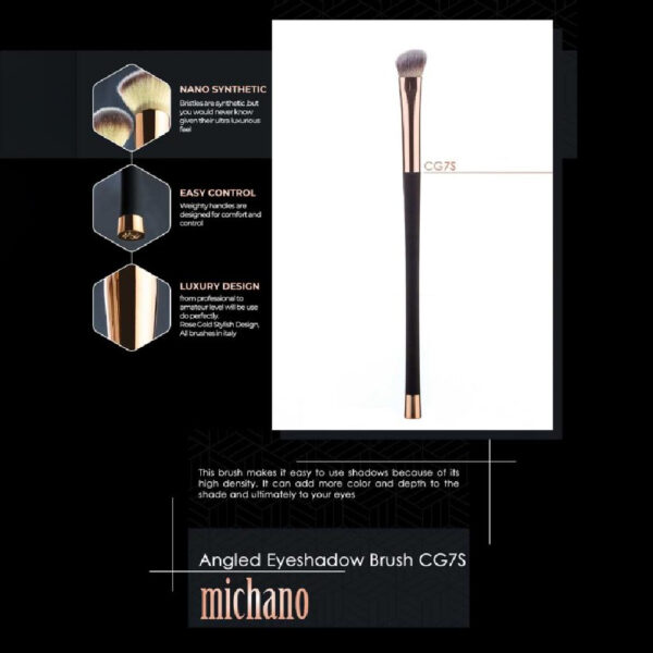 براش سایه چشم زاویه‌دار میچانو مدل angled eyeshadow brush کد CG7S