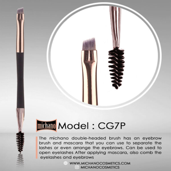 براش براش دو سر ابرو، چشم و مژه میچانو مدل dual-ended firm angled brush کد 7P