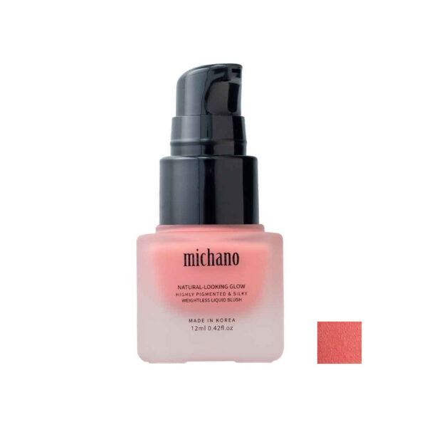 رژگونه مایع میچانو مدل LIQUID BLUSH رنگ PINK PEONY حجم 12 میل