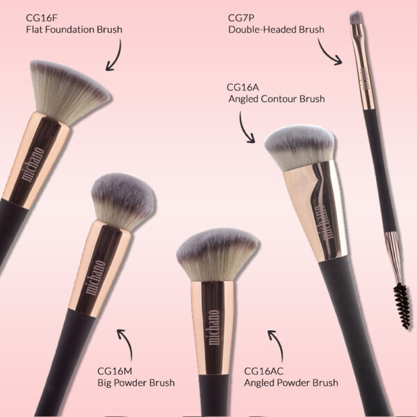 براش سرکج رژگونه میچانو مدل angled blush brush کد CG12A