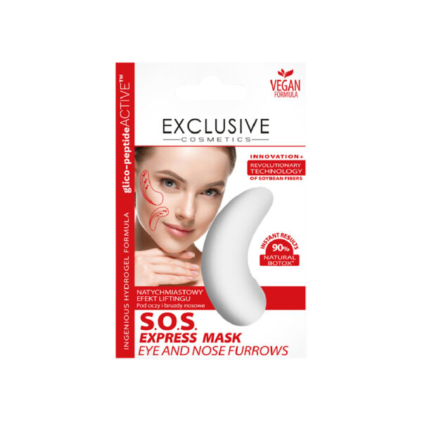 پچ زیر ضد چروک چشم و اطراف دهان اکسکلوسیو سری Express Mask مدل SOS حاوی میکرو الیاف سویا و کلاژن